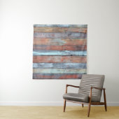 Wandtextuur, oud, meerkleurig geverfd hout wandkleed (In Situ (horizontaal))