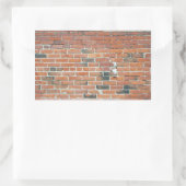  wandtextuur van rode bloedbrander rechthoekige sticker (Tas)