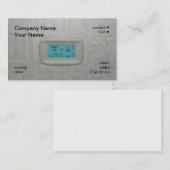 wandthermostaat op afkoelen visitekaartje (Voorkant / Achterkant)