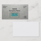 wandthermostaat op warmte visitekaartje (Voorkant / Achterkant)