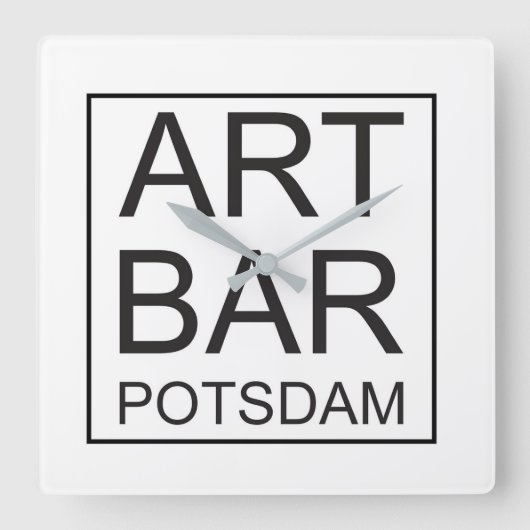 Wanduhr ARTBar by ART & Commerz Potsdam Vierkante Klok (Voorkant)