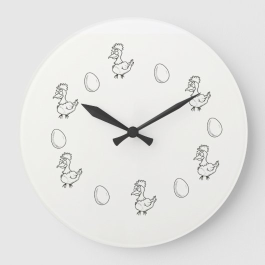 Wanduhr! Das Huhn oder das Ei! Die Küchenuhr! Grote Klok (Voorkant)