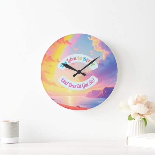 Wanduhr Das Leben ist Bunt! Grote Klok (Huis)