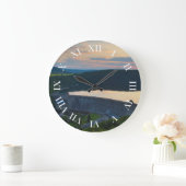 Wanduhr Edersee Staumauer Sonnenuntergang Grote Klok (Huis)