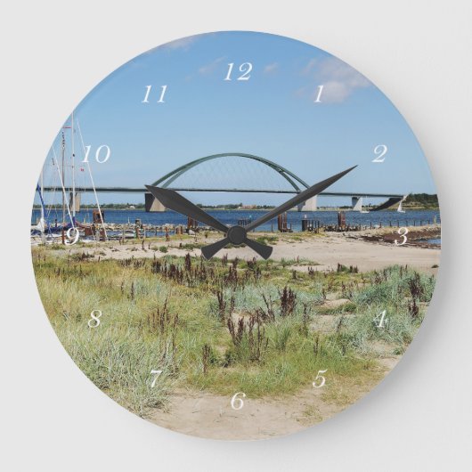 Wanduhr Fehmarnsundbrücke und Fehmarnsund Grote Klok (Voorkant)