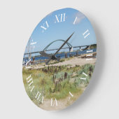 Wanduhr Fehmarnsundbrücke und Fehmarnsund Grote Klok (Hoek)