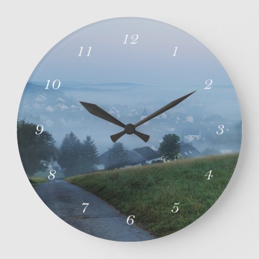 Wanduhr Herbstmorgen im Siegerland Grote Klok (Voorkant)