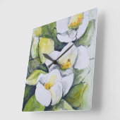 Wanduhr_Magnolie Vierkante Klok (Hoek)