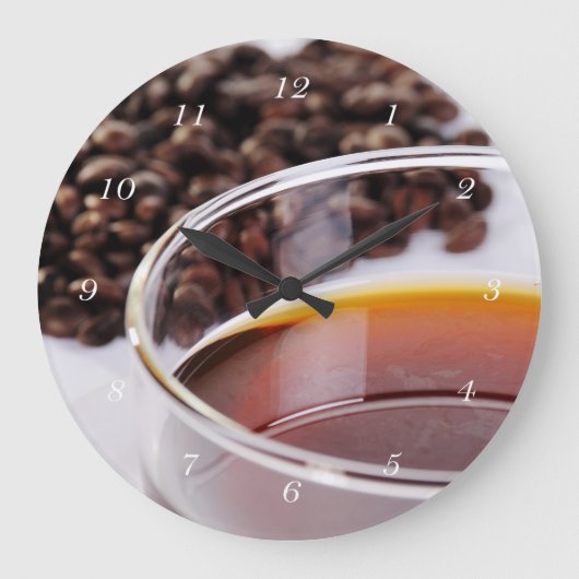 Wanduhr mit Kaffeebohnen Motiv 1 Grote Klok (Voorkant)