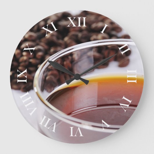 Wanduhr mit Kaffeebohnen Motiv 1 Grote Klok (Voorkant)