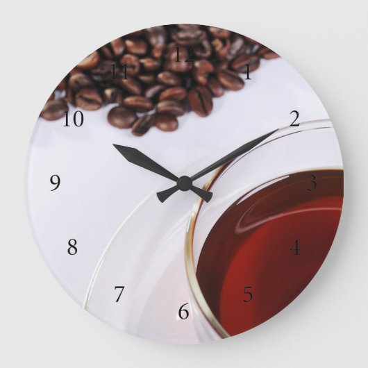 Wanduhr mit Kaffeebohnen Motiv 2 Grote Klok (Voorkant)