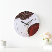 Wanduhr mit Kaffeebohnen Motiv 2 Grote Klok (Huis)