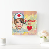 Wanduhr quadrat - Schwester Herz Vierkante Klok (Huis)