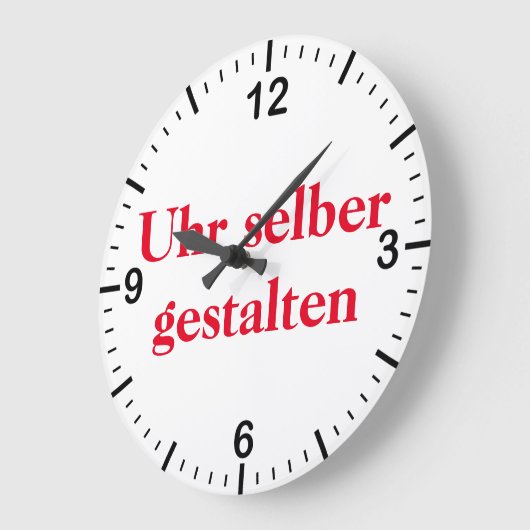 Wanduhr selber gestalten grote klok (Hoek)