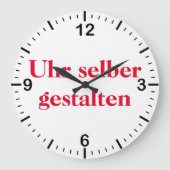 Wanduhr selber gestalten grote klok (Voorkant)