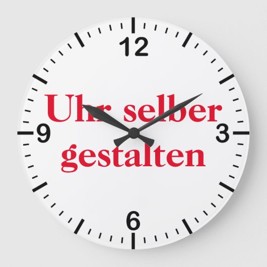 Wanduhr selber gestalten grote klok (Voorkant)
