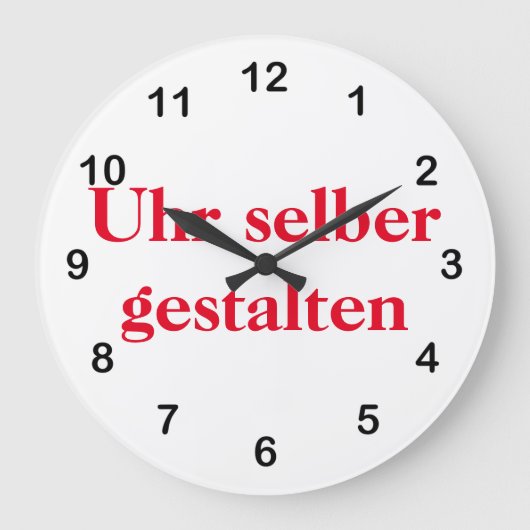 Wanduhr selber gestalten grote klok (Voorkant)