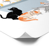 Wandwand van kat poster (Hoek)