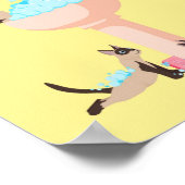 Wandwand van kat poster (Hoek)