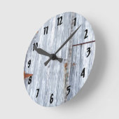 Wandwand Wood Barn Deuren Land Rusti Ronde Klok (Hoek)