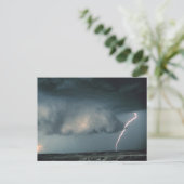 Wandwolk met blikseminslag briefkaart (Staand voorkant)