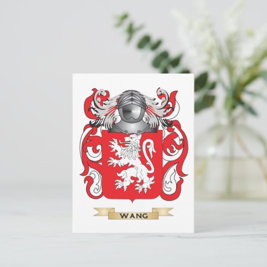 Wang Family Crest (wapen) Briefkaart (Staand voorkant)