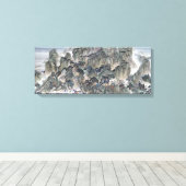 Wang Hui Ji'nan naar de berg Tai Canvas Afdruk (Insitu (Houten vloer))