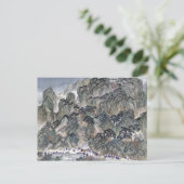 Wang Hui Ji'nan naar Mount Tai Briefkaart (Staand voorkant)