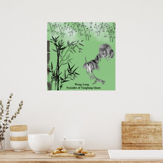 Wang Lang Founder of Tanglang Quan Poster (Keuken)