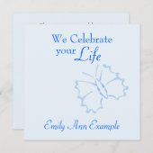  wang / (levende) begrafenis - vlinder kaart (Voorkant / Achterkant)