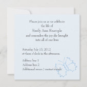  wang / (levende) begrafenis - vlinder kaart (Achterkant)