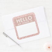 Wangen Glitter Hallo Mijn Naam Is Stickers (Envelop)