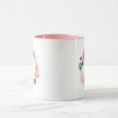Wangenrood Bloemenkrans Monogram Koffiemok Mok (Midden)