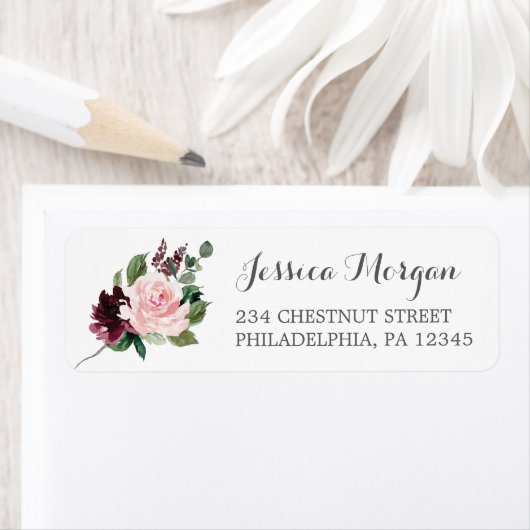 Wangenrood retouradreslabel etiket (Insitu)