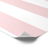 Wangenroze gestreepte strik elegante babyshower we poster (Hoek)