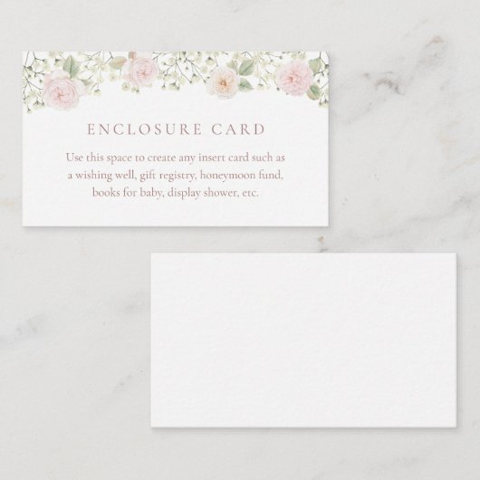 Wangenroze Rozen Baby's Adem Enclosure Kaart (Voorkant / Achterkant)