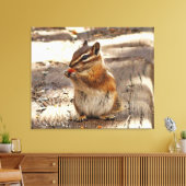 Wangzandgrondeekhoorn Canvas Afdruk (Insitu (Woonkamer))