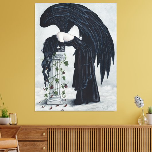 Wanhoop Gotische Engel Sad Canvas Print (Insitu (Woonkamer))