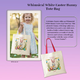 Wanhoopvolle Witte Paashaas Tote Bag