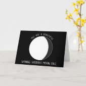 Waning Gibbous MOON Phase Wenskaart Kaart (Gele Bloem)