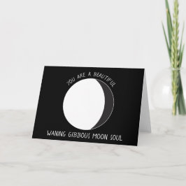 Waning Gibbous MOON Phase Wenskaart Kaart