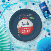 Wankelen in de grote ONE Viste Verjaardag Papieren Bordje (Feest)