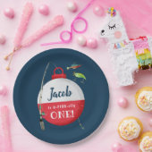 Wankelen in de grote ONE Viste Verjaardag Papieren Bordje (Feest)