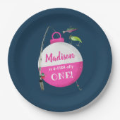 Wankelen in de grote ONE Viste Verjaardag Papieren Bordje (Voorkant)