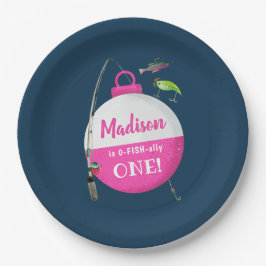 Wankelen in de grote ONE Viste Verjaardag Papieren Bordje