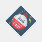 Wankelen in de grote ONE Viste Verjaardag Servet (Hoek)