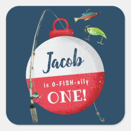 Wankelen in de grote ONE Viste Verjaardag Vierkante Sticker