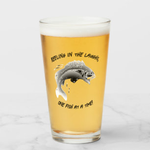 Wankelen in lachen... - Vist Beer Glas