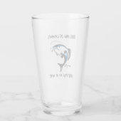 "Wankelen in lachen... - Vist Beer Glas (Achterkant)