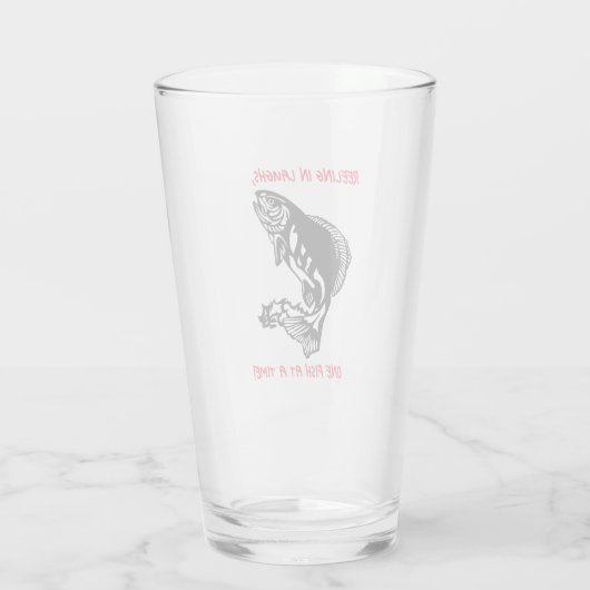 Wankelen in lachen... - Vist Beer Glas (Achterkant)